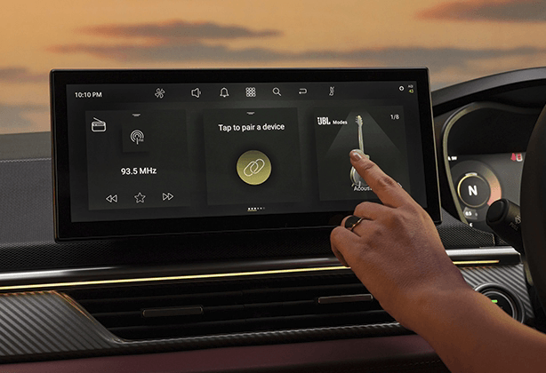 Tata Curvv 12.3 inch touchscreen infotainment system by HARMAN