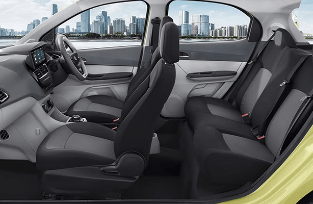 Premium Dual-Tone Upholstery in Tata Tiago EV Cabin