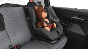 ISOFIX international standard child seat anchors on Tata Tiago rear seats